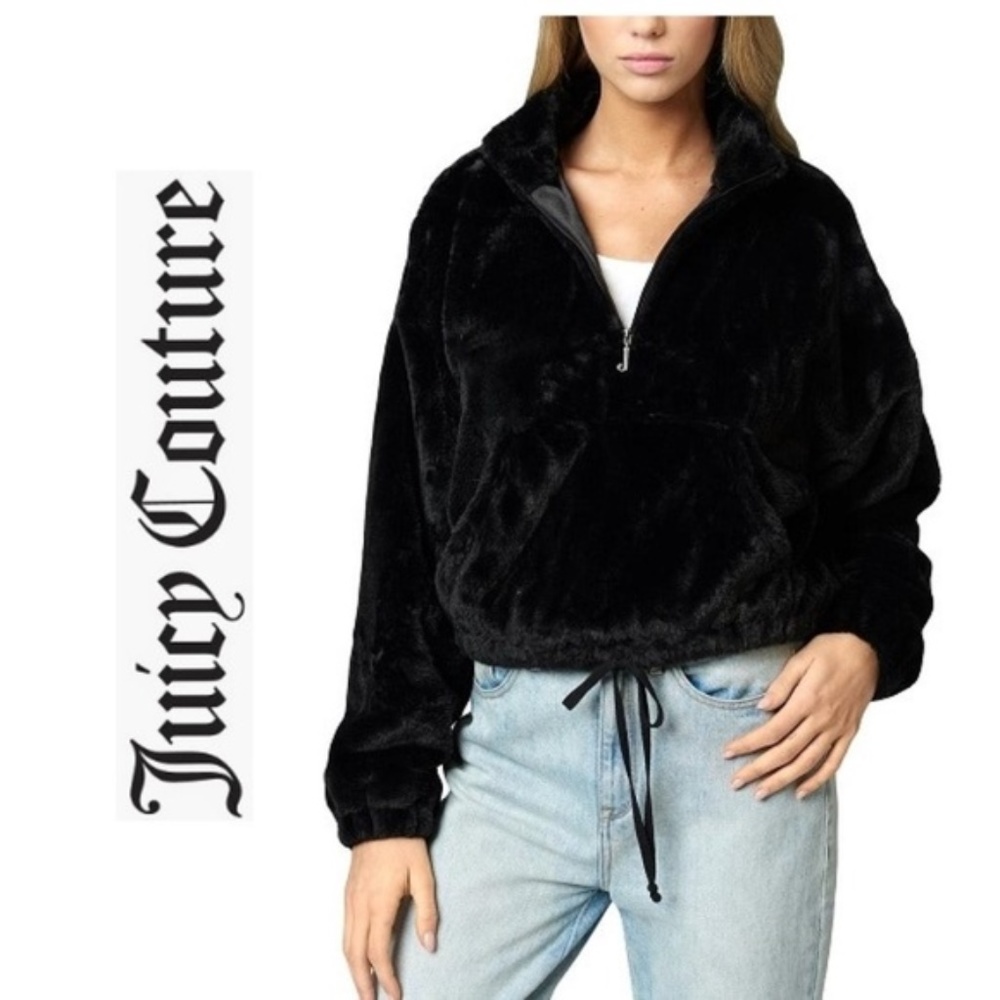 NWT JUICY COUTURE Faux Fur Pullover Jacket Coat